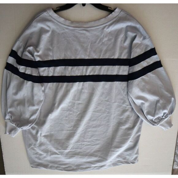 FP Movement OB1858614 Women Sz XS Blue Post Up Layer Oversized Cotton Sweatshirt - Picture 9 of 9